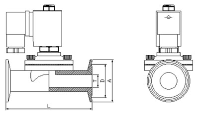 衛生級電磁閥尺寸圖